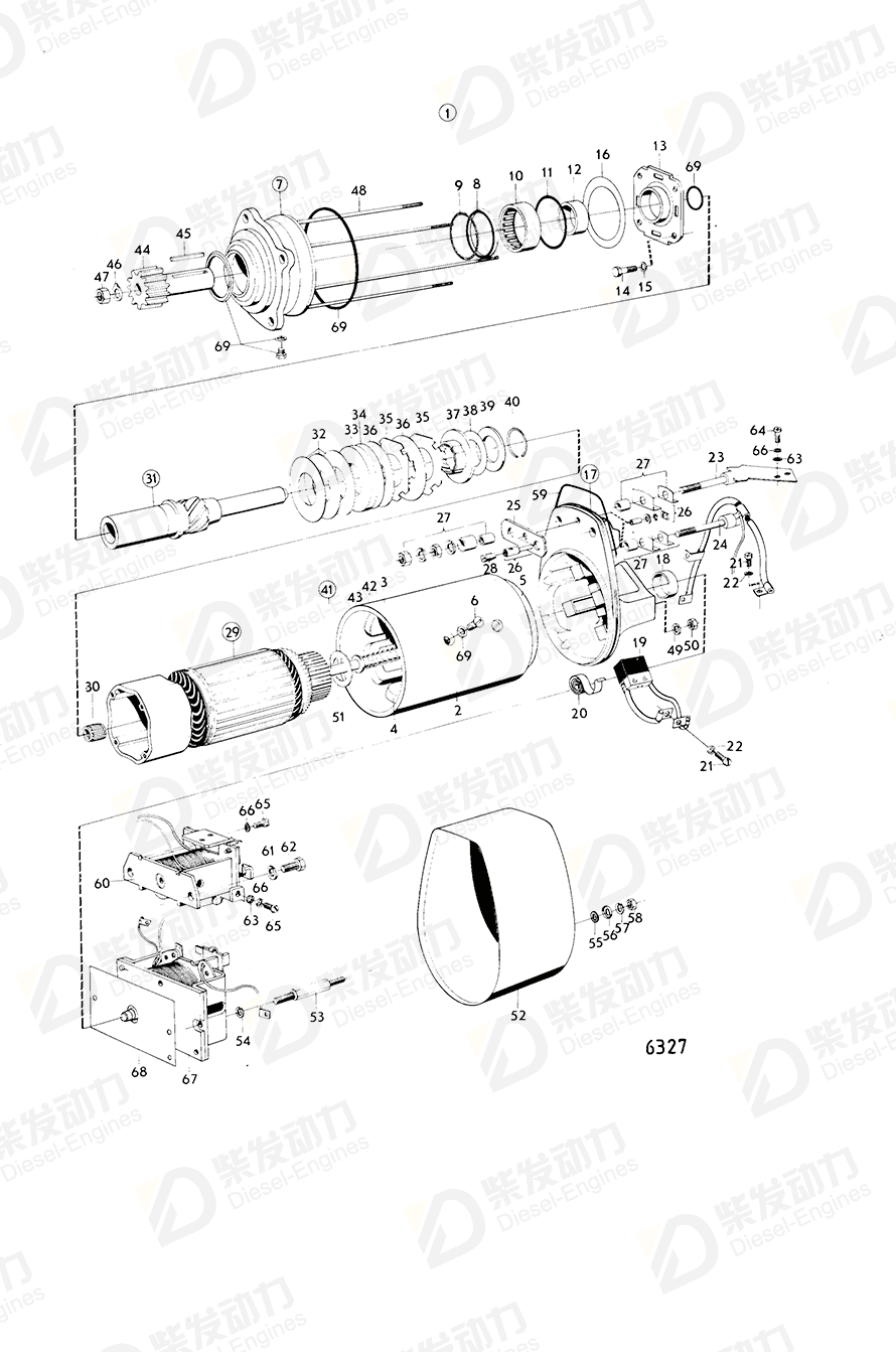 VOLVO Bearing shield 243319 Drawing